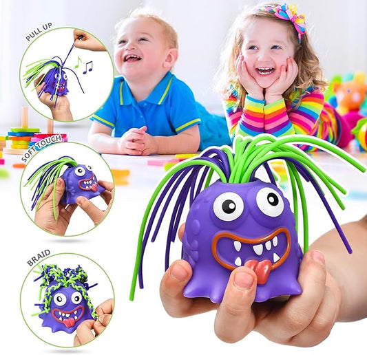 👾 70% OFF NOW! 🧸 Hair Pulling Monster Stress Relief Toy - Stretchy Sensory Fidget Tool for Anxiety & Focus, Safe for Kids/Adults 🎯✨