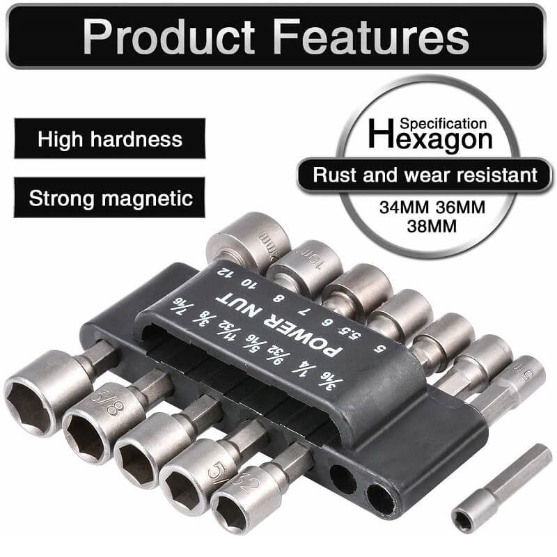 🔥🎁New arrival 50% OFF💥Hexagon Handle Screw Powerful Socket Wrench Set of 14 Pieces