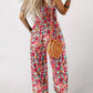 🏝️LAST DAY SALE: ONLY ￡17.99!!🏖️Women’s Casual Print Sleeveless Overalls Jumpsuits