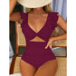 👙 60% OFF NOW! 💃 Sexy Ruffled One-Piece Swimsuit – Ruffle Detail, Tummy Control & Vibrant Colors 🌊