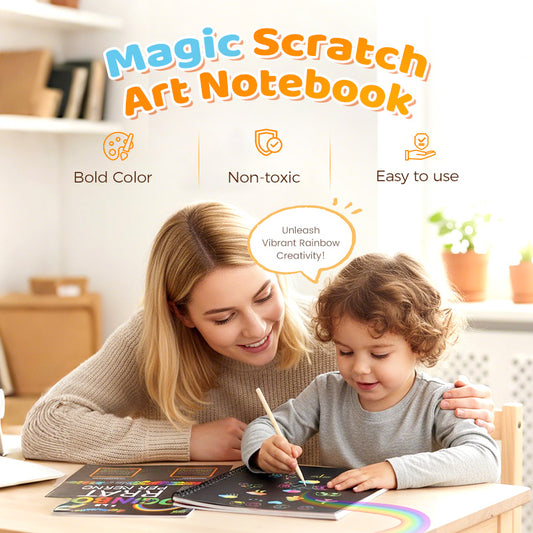 Creative Rainbow Scratch Art Notebook