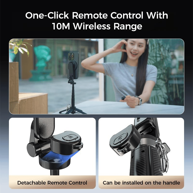 🔥Hot Sale 50% OFF🔥4-in-1 Multifunctional 360° Rotation Magnetic Selfie Stick