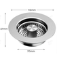 📢📢 50% OFF💧Push-Button Kitchen Sink Drain Stopper with Stainless Steel Body & ABS Food Scrap Filter Basket