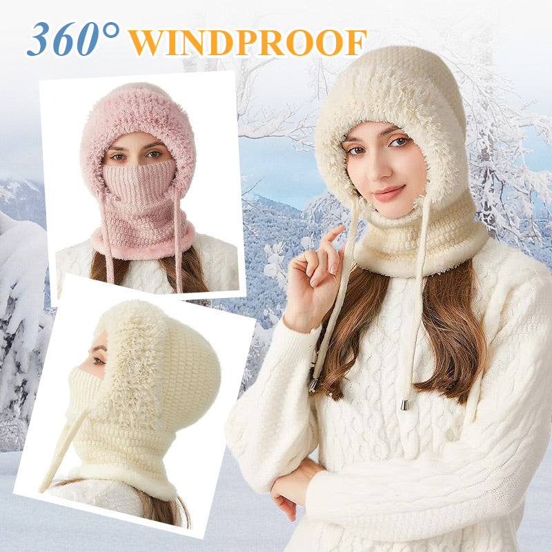 🎁Hot Sale 50% OFF🔥Women's Winter One-Piece Knitted Beanie Scarf Mask 3-in-1 Balaclava
