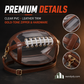 🏈Football Shaped Clear Crossbody Bag | Stadium Approved Transparent Purse with Gold-Tone Zipper & Leather Trim | Perfect Game Day Essential
