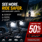 🏍️ Universal Motorcycle LED Spotlights – Dual Beam & All-Weather Waterproof 💡
