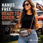 🏈Football Shaped Clear Crossbody Bag | Stadium Approved Transparent Purse with Gold-Tone Zipper & Leather Trim | Perfect Game Day Essential
