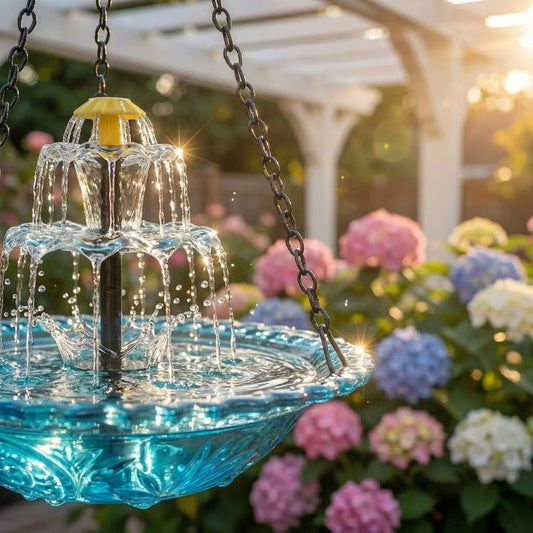 🔥🔥 Spring promotion 2026 – 50% discount – 🐦 Solar cascade hanging bird bath fountain