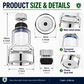 360° Rotating Faucet Aerator Filter 6-Layer Filtration 3 Water Modes Splash-Free for Kitchen Sink Fruit Vegetable Cleaning