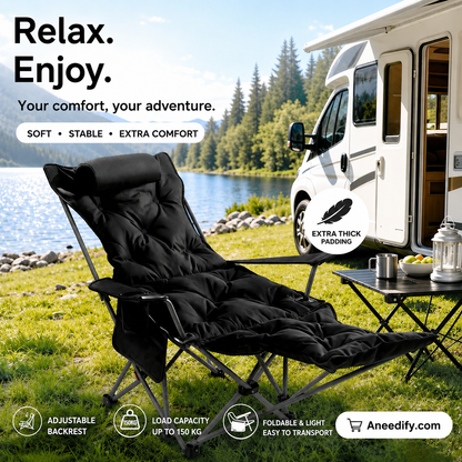 🪑 Portable Adjustable Folding Outdoor Chair – Lightweight, Sturdy & Versatile – Ideal for the Garden, Camping, the Beach, or the Patio – Easy to Carry and Set Up 🏕️✨