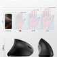 Ergonomic vertical optical wireless USB rechargeable mouse