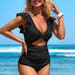 👙 60% OFF NOW! 💃 Sexy Ruffled One-Piece Swimsuit – Ruffle Detail, Tummy Control & Vibrant Colors 🌊