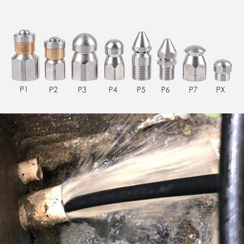 Stainless Steel Drain Cleaning Nozzle - Clears Clogs and Prevents Blockages 💦✨
