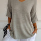 💖🥰Solid Color Knitted V-neck Top