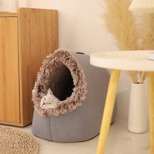 💥Hot sale 🐾 Winter Warm Pet Cave Bed