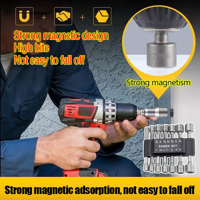 🔥🎁New arrival 50% OFF💥Hexagon Handle Screw Powerful Socket Wrench Set of 14 Pieces