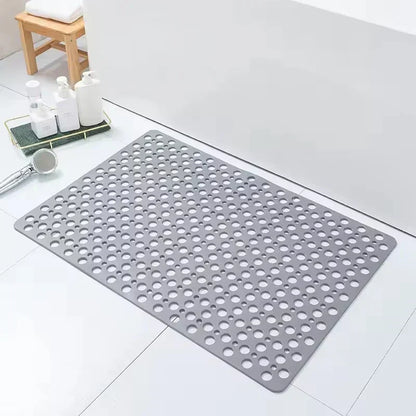 🚿50% OFF NOW! Premium Anti‑Slip Shower Safety Mat‑Large Hollow Drain Hole Bath Mat with Strong Suction Cups, Non‑Slip Floor Mat for Bathroom Shower Tub
