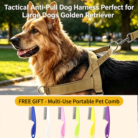 🏆LAST DAY SALE: ONLY ￡10.99!!🎁✨Heavy-Duty Tactical Dog Harness with Handle🐕