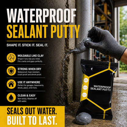 🥳2026 HOT SALE🥳💞50K+ SOLD!🔧🏠 50% OFF! Waterproof Sealant Putty – Seals cracks, aircon holes & pipe gaps. Soft & moldable – DIY repair made easy! 💪✨