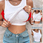 💖Last Day Special Price ￡11.99!!💖Ribbed Stretchy Tank Top with Shelf Bra