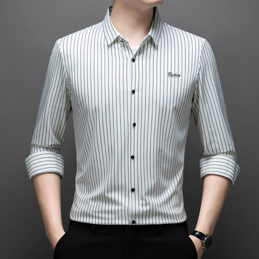💥👔Men's Classic Wrinkle-Free Striped Shirt
