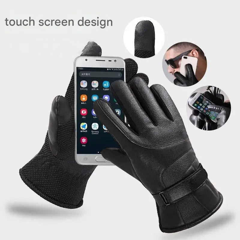 High Quality Leather Riding Windproof and Warm Gloves