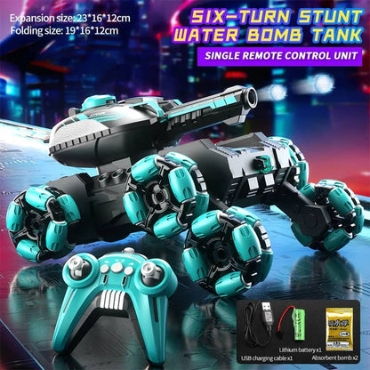 💥Remote Control Six-Wheel Tank - Transformable for Battle