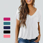 ⏰LIMITED HOT SALE JUST ￡13.99!!💥Women's Casual Pleated V-Neck Short-Sleeve Top