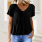 ⏰LIMITED HOT SALE JUST ￡13.99!!💥Women's Casual Pleated V-Neck Short-Sleeve Top