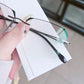 Fashionable HD Rimless Cut Rim 0°Anti Blue Light Glasses