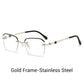 Fashionable HD Rimless Cut Rim 0°Anti Blue Light Glasses