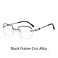 Fashionable HD Rimless Cut Rim 0°Anti Blue Light Glasses