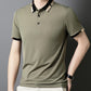 Men's Stretch Ice Silk Short Sleeve Lapel T-shirt