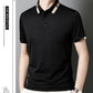 Men's Stretch Ice Silk Short Sleeve Lapel T-shirt