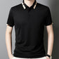 Men's Stretch Ice Silk Short Sleeve Lapel T-shirt
