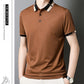 Men's Stretch Ice Silk Short Sleeve Lapel T-shirt