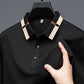 Men's Stretch Ice Silk Short Sleeve Lapel T-shirt