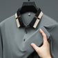 Men's Stretch Ice Silk Short Sleeve Lapel T-shirt