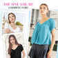 ⏰LIMITED HOT SALE JUST ￡13.99!!💥Women's Casual Pleated V-Neck Short-Sleeve Top