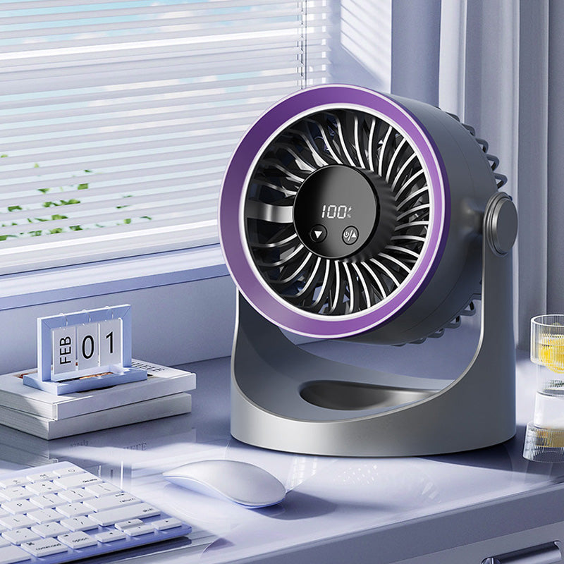 Mini Portable Rechargeable Wall Mounted Fan with Lights