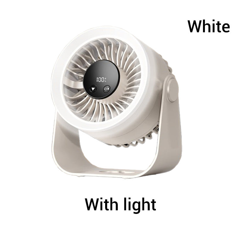 Mini Portable Rechargeable Wall Mounted Fan with Lights