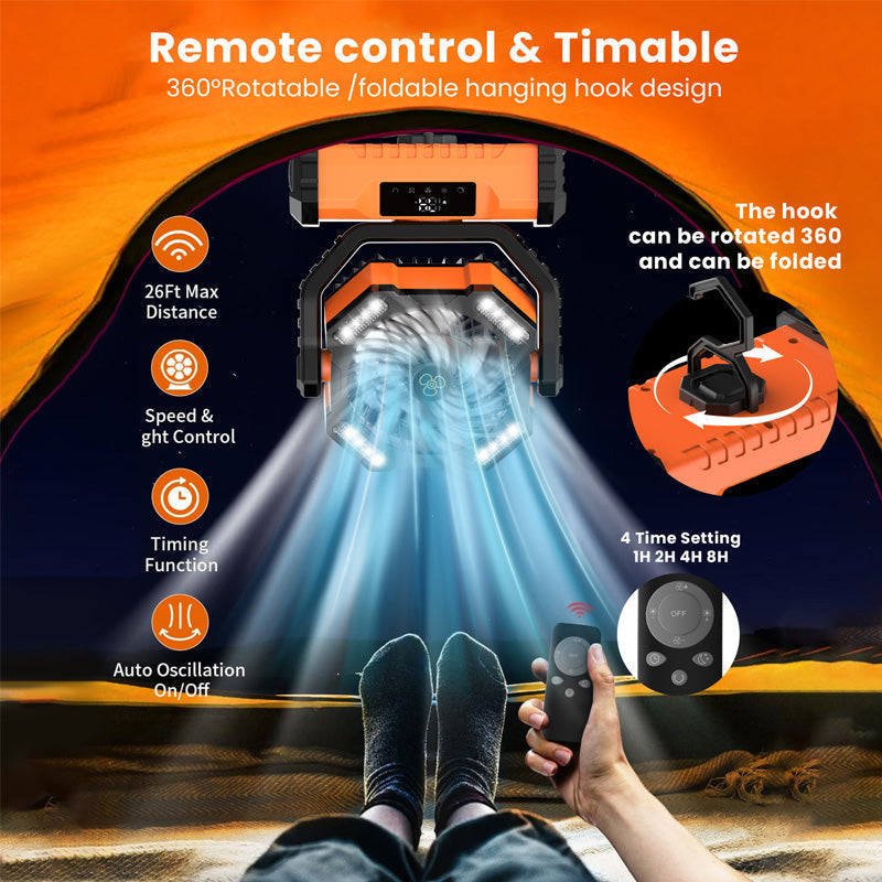 🔥Hot Sale 60% OFF🎁Portable Oscillating Fan with Remote Control