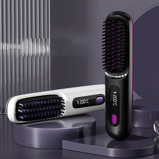 🔥Summer Hot Sale 50% OFF🎁Wireless Ceramic Heating Hair Straightening Comb