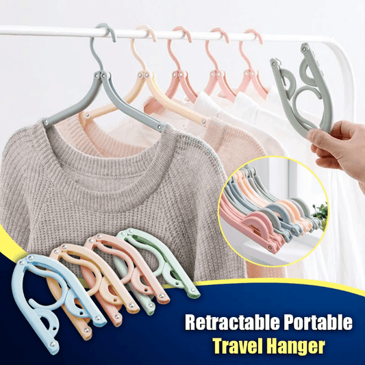 Foldable portable travel hangers, 10 pc