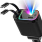 120W Purple Star Top Ambient Light Car Charger with Retractable Cable
