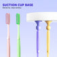 Extra-Long Soft Bristle Toothbrush With Suction Cup Base
