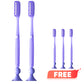 Extra-Long Soft Bristle Toothbrush With Suction Cup Base