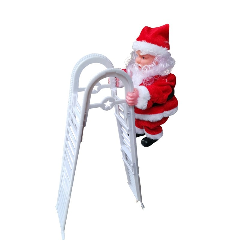 🎁Early Christmas Hot Sale 50% OFF🎅Electric Fireplace Climbing Santa Claus Musical Toys