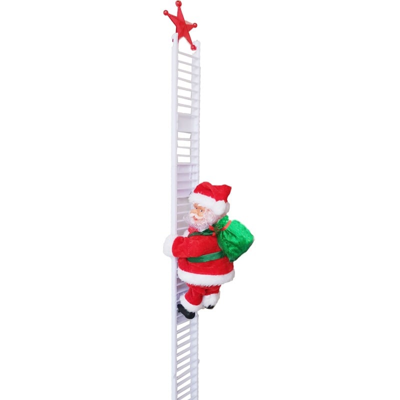🎁Early Christmas Hot Sale 50% OFF🎅Electric Fireplace Climbing Santa Claus Musical Toys