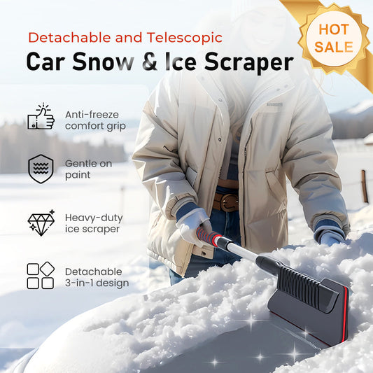 Detachable Telescopic Car Snow & Ice Scraper